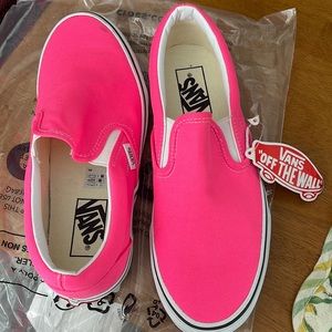 Vans Classic Slip On (Neon) Knockout Pink Sneakers